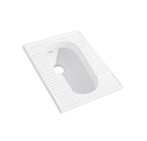 Ceramic Squatting Pan In White Color